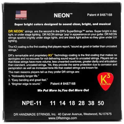 NPE-11 Hi Def Neon Pink Heavy 11-50 DR Strings image 3