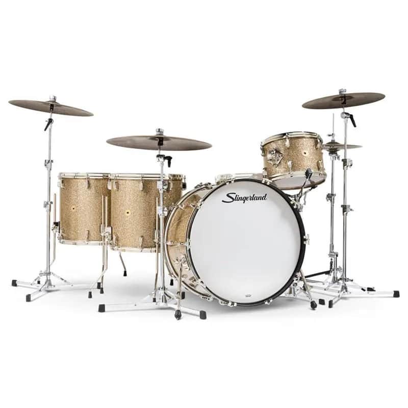 Slingerland Radio King 4pc Drum Set 24/13/16/18 Gold Glass image 1