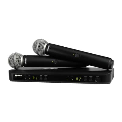 Shure BLX288/SM58 J11 Frequency Band Wireless Dual Microphone System (Silver) image 1