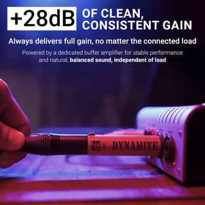 sE Electronics DM1 Dynamite Ultra-Slim Inline Microphone Preamp for Ribbon & Dynamic Microphones - Mic Preamp with +28dB Gain for Clean, Natural Sound - Ideal for Podcasting & Live Sound (Black) image 3