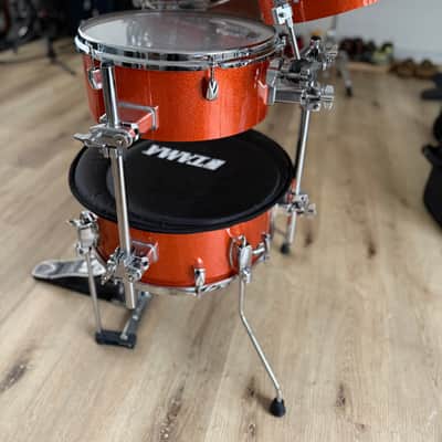 Tama CJB46 Cocktail Jam Portable 4pc Drum Set - Bright Orange Sparkle image 2