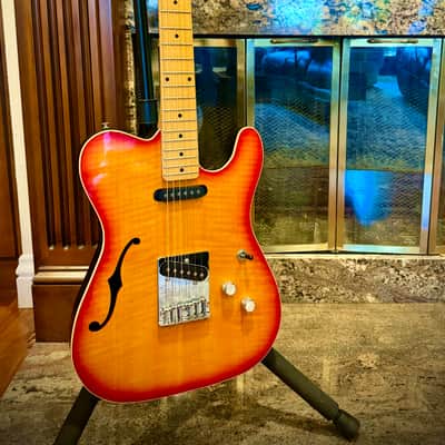 Johnny Reb Telecaster Style  - Cherry Sunburst - Semi-Hollow Body - Near Mint! image 1