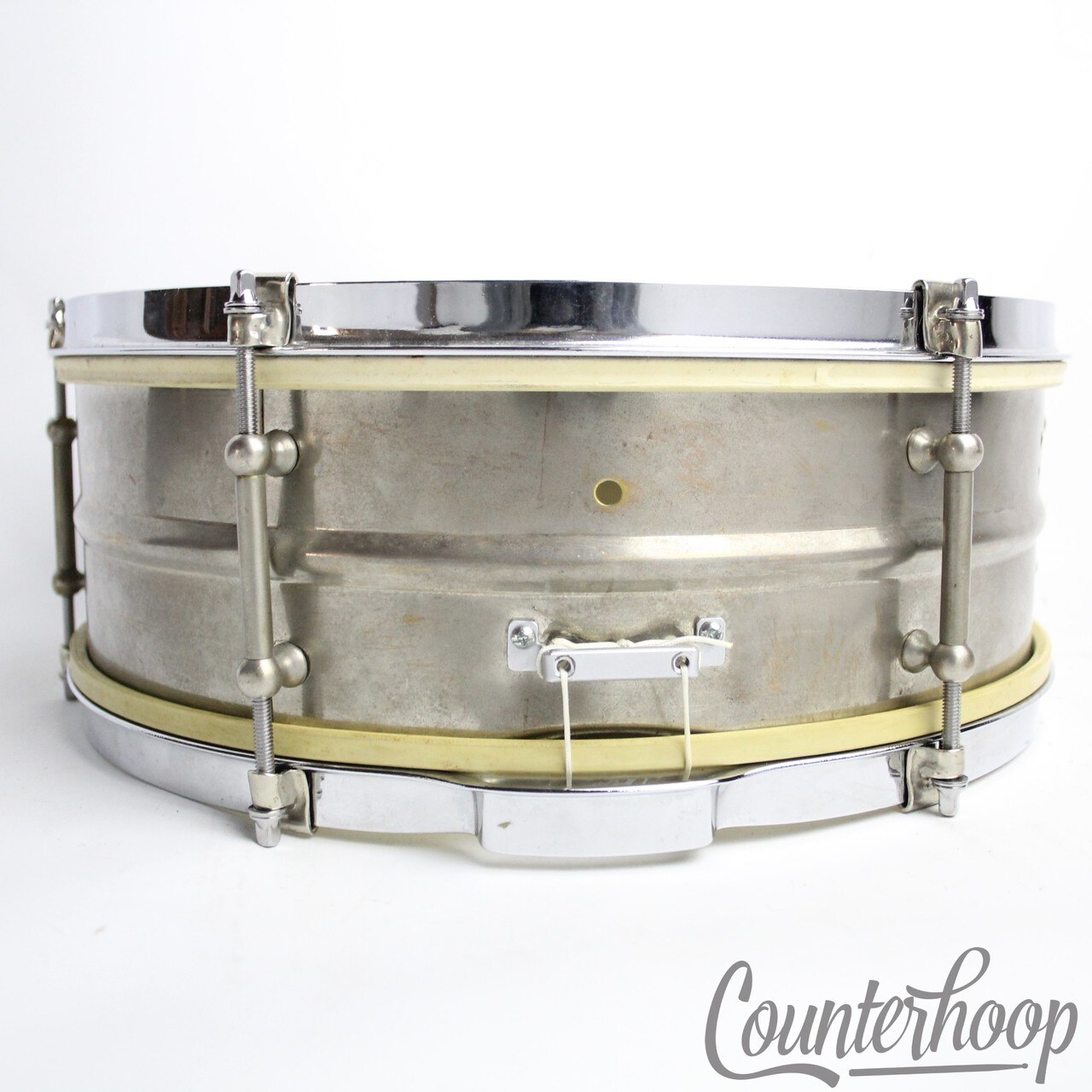 Slingerland Universal Snare Drum Nickel Brass Vintage30s NOB Single-Bead COB Rim — main photograph