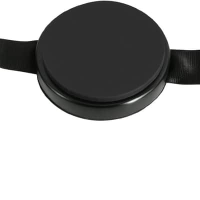 Knee Practice Pad,4 Inches Leg Practice Drum Pad, Leg Drum Pad With Adjustable Leg Strap Silicone Dumb Drum for Beginners,Black image 1