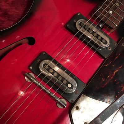 Intermark Sentinel 1960s Dark Red Sunburst MIJ Vintage image 5