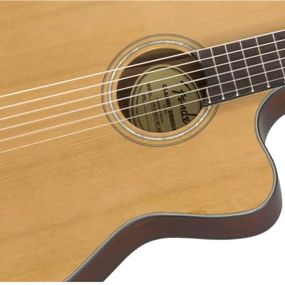 FENDER - CN-140SCE Nylon Thinline Walnut Fingerboard Natural w/Case - 0970264321 image 4