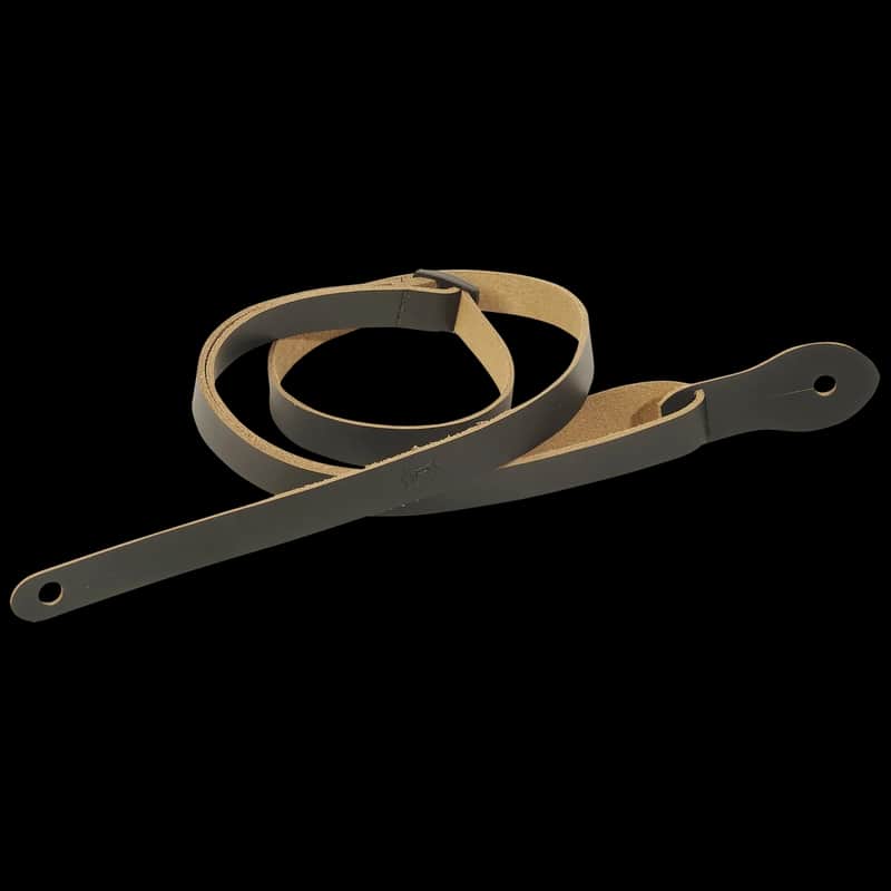Levy's 1/2" Leather Mandolin Strap, Black image 1