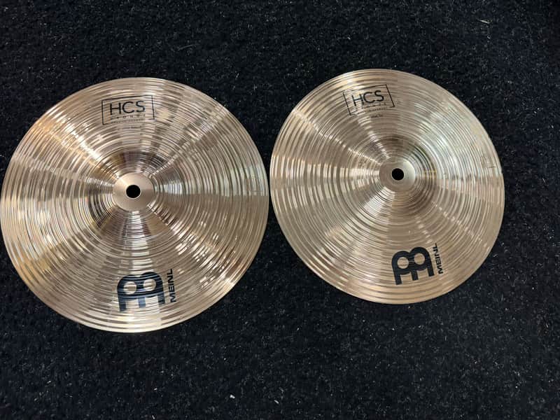 Meinl 10" HCS Bronze Hi-Hat Cymbals (Pair) 2020 - Present - Brilliant image 1