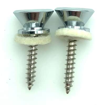 Fender Squier Strap Buttons End Pins - Chrome image 3