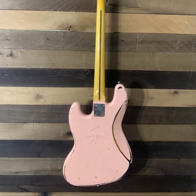 Real Life Relics Squier Jazz Bass Shell Pink Refinish Nitro Lacquer image 6