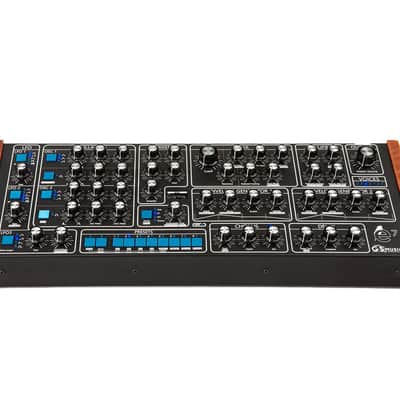 GS Music GS e7 Polyphonic Analog Synthesizer Desktop Module (Black + Blue) image 2