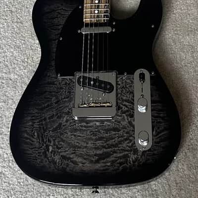 Fender American QMT Telecaster with Pale Moon Ebony Fretboard 2020 - Transparent Black image 2