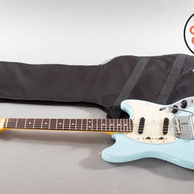 2015 Fender Japan Exclusive Classic '60s Mustang – Daphne Blue – Rosewood – MIJ – w/ Gig Bag image 2