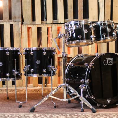 DW Performance Piano Black Lacquer 5pc Drum Set - 18x22, 8x10, 9x12, 12x14, 14x16 image 1
