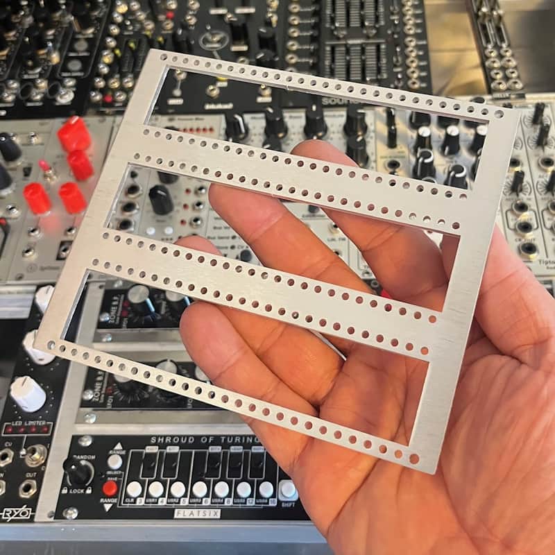 Eurorack 1U to 3U adapter Intellijel size, aluminum custom for FlatSix Modular image 1