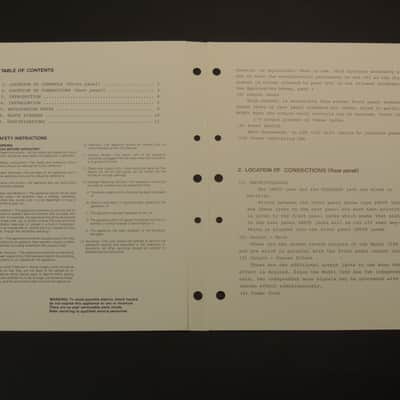 Fostex Model 3180 Owner's Manual [Three Wave Music] image 2