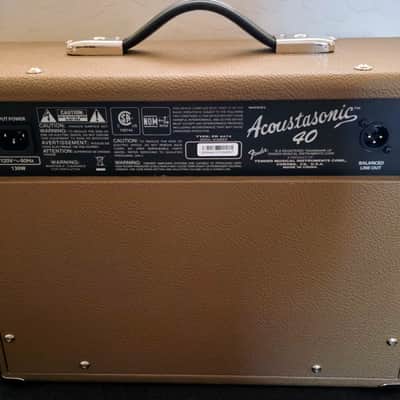 Fender 40 Watt Acoustasonic 6 & 12 Acoustic Guitar & Mic with Fender Ext Cabinet Stereo Two 8-inch Speakers & Correct Extra $ Cable and $25' Fender Guitar Cord! 2024 - Brown Tolex image 5