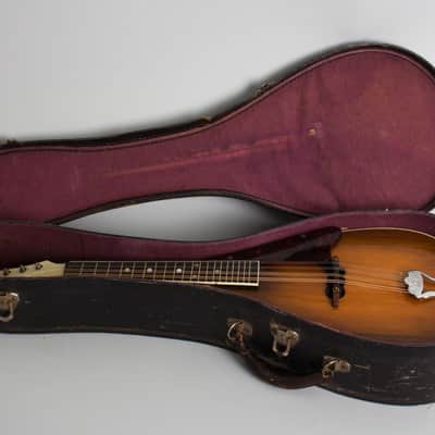 Vivi-Tone Hollow Body Electric Mandolin (1933), ser. #301, original black chipboard case. image 10