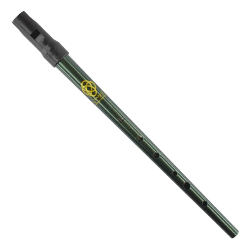 Clarke Celtic Tin Whistle Key of D Green with Gold image 1