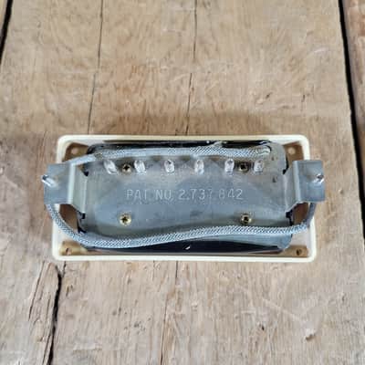 Gibson Shaw NOS Patent Number Humbucker 1980s Double Cream With Ring and Screws image 2