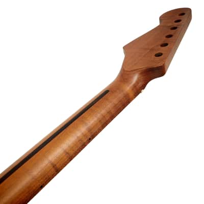 S-Style neck one piece Roasted maple with maple fretboard (Nitro Satin) - round end frets image 5