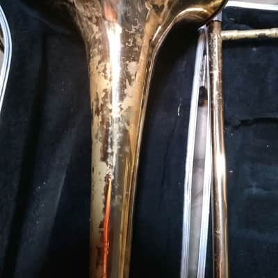 Blessing Scholastic Tenor Trombone, Case & Mouthpiece. Made in USA. Acceptable. image 7