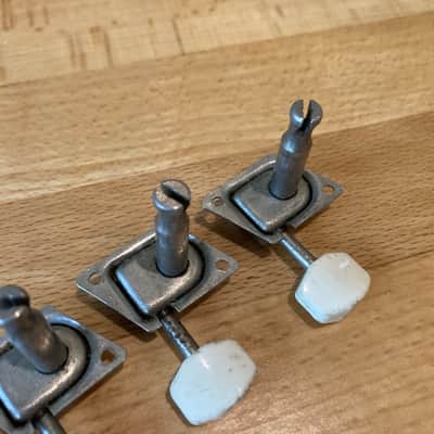 Fender Guitar Tuners CBS Era White Button Tuner Pegs Mustang Coronado Duo Sonic 60s 70s image 8