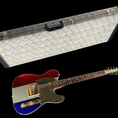 1995-1998 Fender Telecaster Buck Owens Signature Crafted in Japan ~ Red, Silver & Blue Sparkle image 14