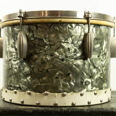 1940s Slingerland 9x13 Black Diamond Pearl Radio King Tom image 1