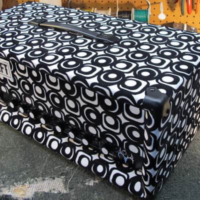 Hovercraft Caribou Stage IV spec OpArt 'ODdS' custom OVERDRIVE Black / White mohair elephant image 9
