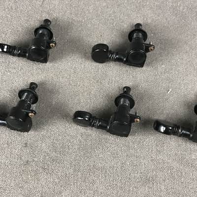 2000's Era Grover USA Mini Rotomatic Black Guitar 5 In Line Tuners Tuning Pegs Machine Heads image 2