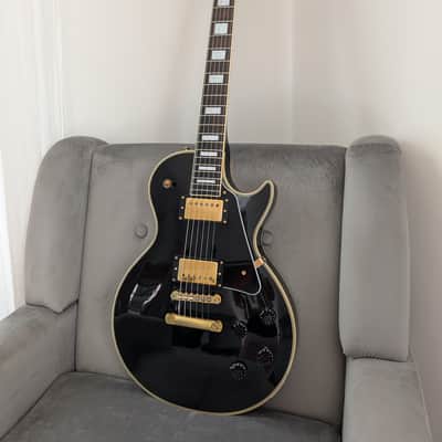 Burny Les Paul Custom 1987 - Black (Made in Japan) image 2