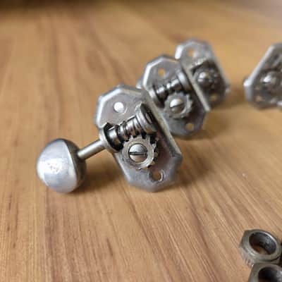 Set of Vintage 1948 - 1952 Kluson Metal Button, 3x3 Individual Open Back Martin Guitar Tuning Keys! image 2