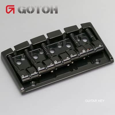 NEW Gotoh 404BO-5 5-String Bass Bridge MULTI TONAL Brass Saddles - BLACK