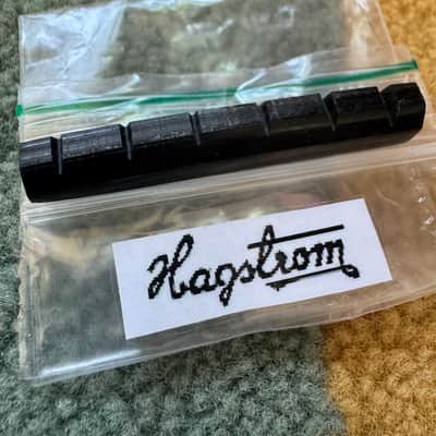 Hagstrom 6-stringed plastic nut 45.70mm - Black image 2