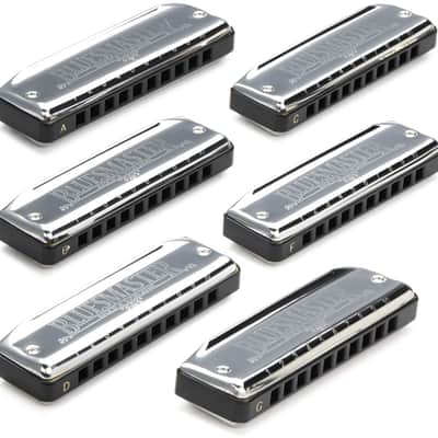 Suzuki MR-250 Bluesmaster 10-hole Diatonic Harmonicas - 6-piece Set image 1