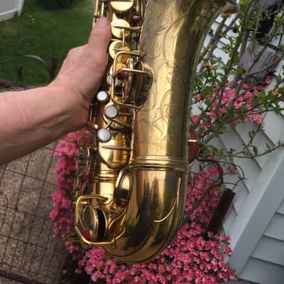 SUMMER DEAL FANTASTIC CONN STENBERG PORTRAIT GOLD PLATED ALTO SAXOPHONE " THE TRAVLIN' GYPSY "1924 FINISH 00 NEW PADS image 22