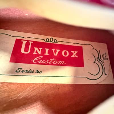 Univox ES-335 Style Red Sunburst 60s-70s w/ Hard Case image 13