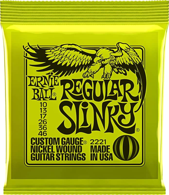 Ernie Ball 2221 Regular Slinky Nickel Electric Guitar Strings, 10-46 image 1