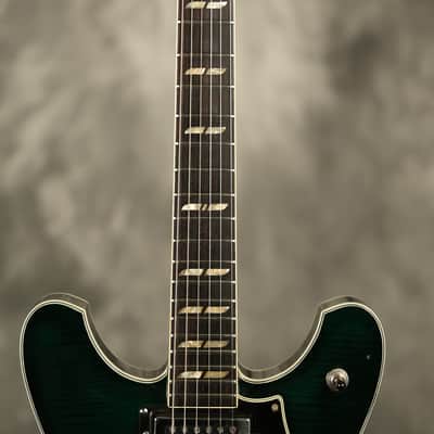 early 1970's Yamaha SA-50 Aruba Green with FLAME MAPLE top + back!!! image 4