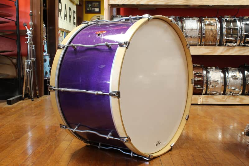 Andante 16x28 Marching Bass Drum in Purple Sparkle Lacquer image 1