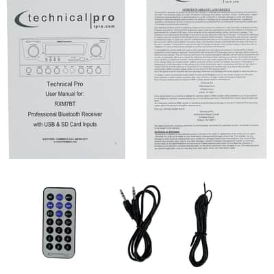 Technical Pro RXM7BT 1000w Home Receiver Bluetooth Amplifier Amp w/USB/SD/FM image 6