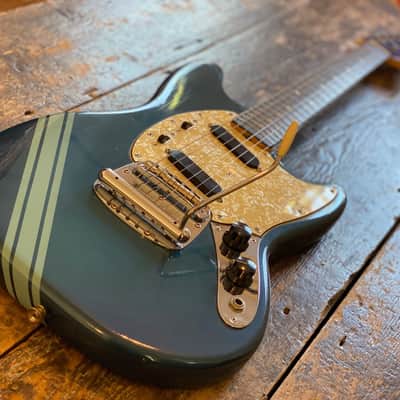 Original Vintage 1969 USA Fender Mustang Lake Placid Blue Competition w/ OHSC. '27' Serial Prefix Kurt Cobain Nirvana image 7