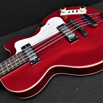 New Hofner Ignition PRO HI-CB-PE-RD RED Club bass guitar LTD Edition Tea Cup Knobs & Flats image 1