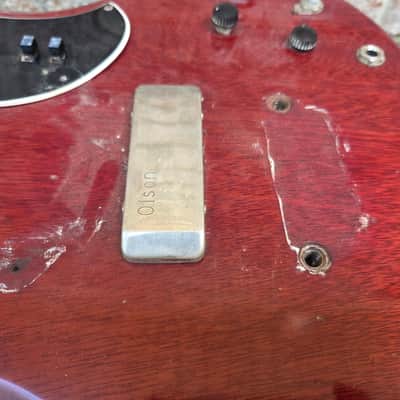 Vintage 1962 Gibson EB-0 Bass Guitar Husk Project w/ Original Softshell Case! image 6