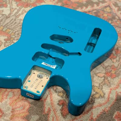 Left handed Fender American Professional ii Telecaster body with mod shop roasted maple neck 2023 electric guitar husk - Miami blue image 5