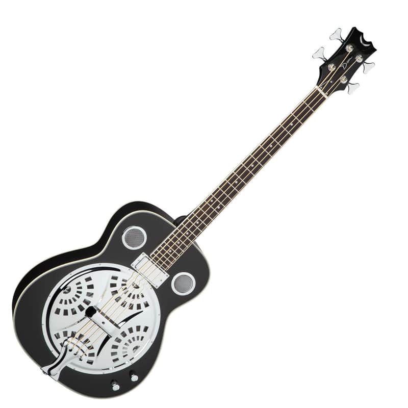 DEAN Resonator Bass 4-string acoustic electric BASS guitar NEW Classic Black image 1