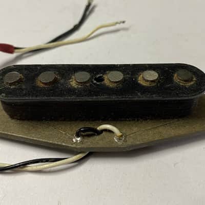 Vintage 1979 Fender USA Stratocaster middle pickup grey bobbin flat poles 5.74k – Original windings image 3