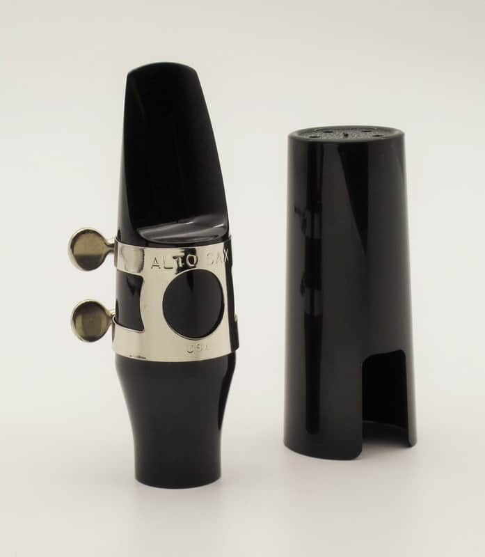 APM Alto Sax Mouthpiece Kit - Standard Mthpc + Cap + Ni-Plated Ligature; Made in USA image 1