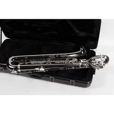 Allora ABS-550 Paris Series Baritone Saxophone Regular Black Nickel Body Silver Keys image 2